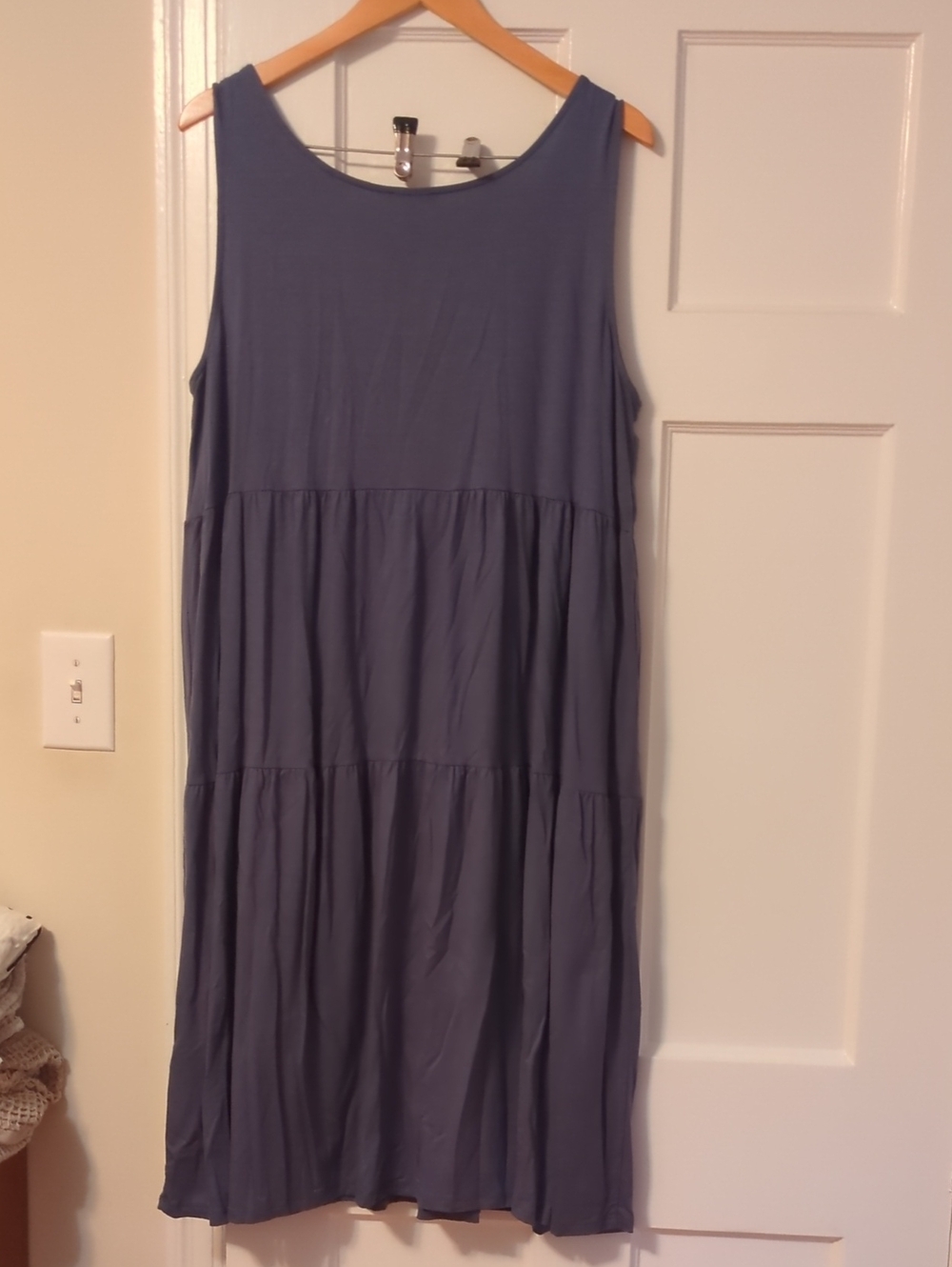 Eileen Fisher Tiered Blue Dress - Picture 4 of 4